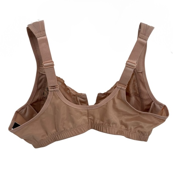 Avenue Women’s Front Closure Bra Underwire Tan Lace Size 40C Lace Adjustable NWT - Picture 2 of 8